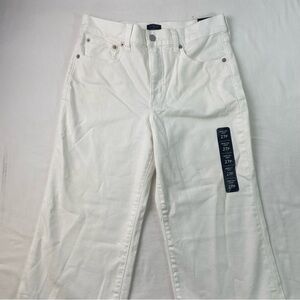 J Crew Factory Wide Leg Crop Pant White Size 27 Petite new with tags